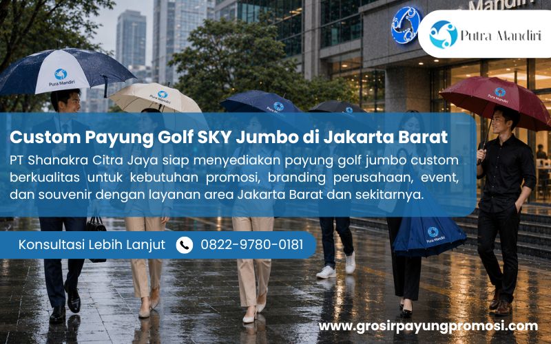 Custom Payung Golf SKY Jumbo di Jakarta Barat