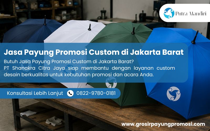 Jasa Payung Promosi Custom di Jakarta Barat