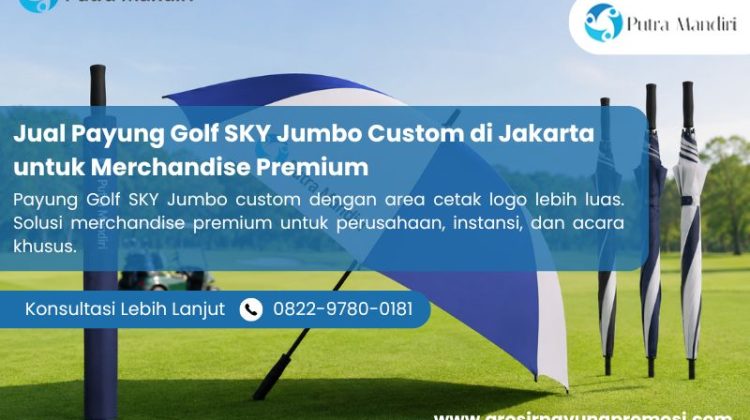 Jual Payung Golf SKY Jumbo Custom di Jakarta untuk Merchandise Premium