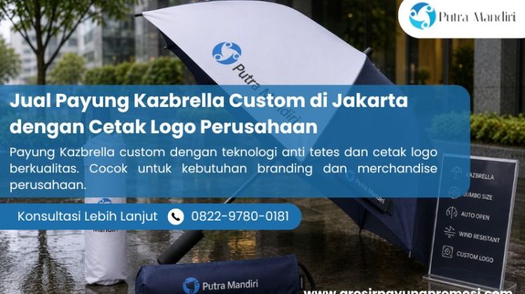 Jual Payung Kazbrella Custom di Jakarta dengan Cetak Logo Perusahaan