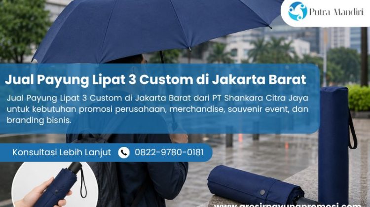 Jual Payung Lipat 3 Custom di Jakarta Barat