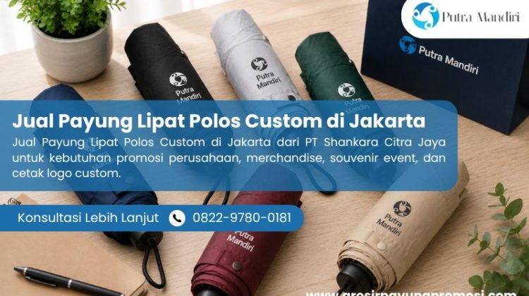 Jual Payung Lipat Polos Custom di Jakarta