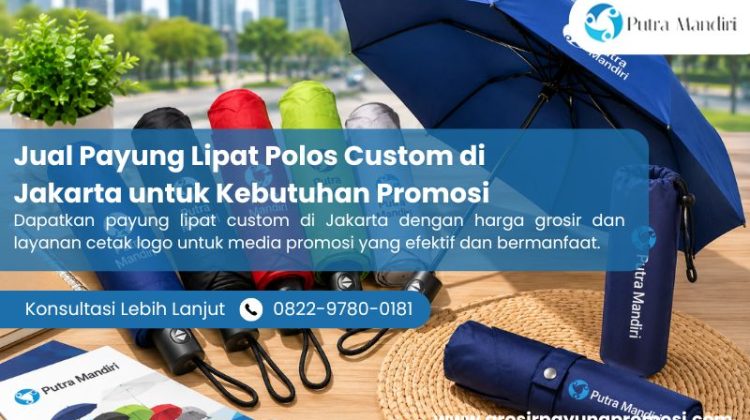 Jual Payung Lipat Polos Custom di Jakarta untuk Kebutuhan Promosi