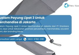 Custom Payung Lipat 3 Untuk Merchandise di Jakarta