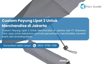 Custom Payung Lipat 3 Untuk Merchandise di Jakarta