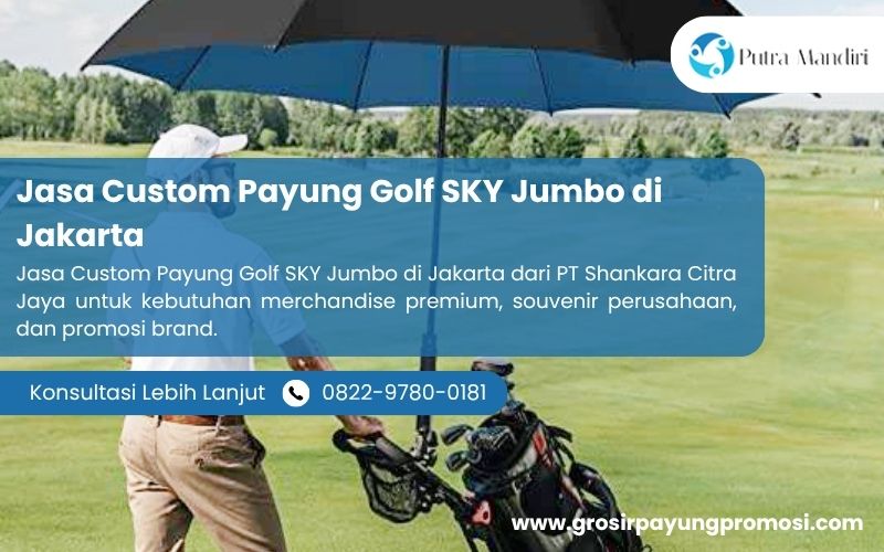 Jasa Custom Payung Golf SKY Jumbo di Jakarta