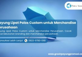 Payung Lipat Polos Custom untuk Merchandise Perusahaan