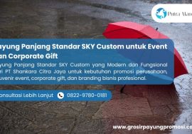 Payung Panjang Standar SKY Custom untuk Event dan Corporate Gift