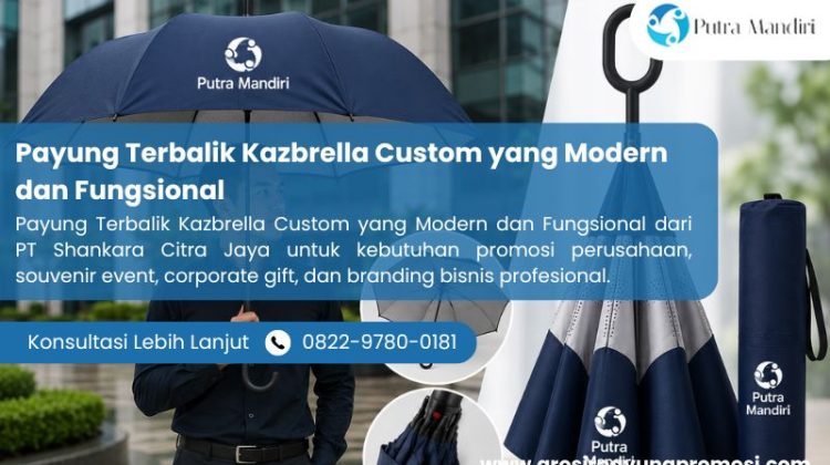 Payung Terbalik Kazbrella Custom yang Modern dan Fungsional
