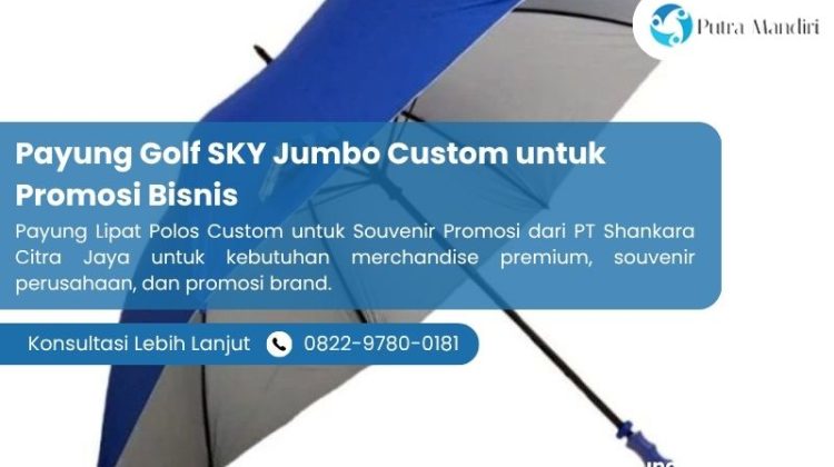 Payung Golf SKY Jumbo Custom untuk Promosi Bisnis