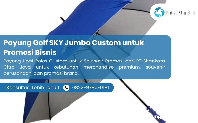 Payung Golf SKY Jumbo Custom untuk Promosi Bisnis