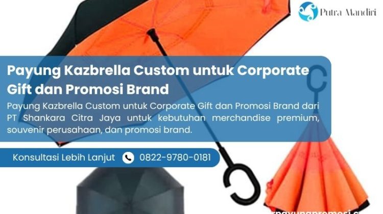 Payung Kazbrella Custom untuk Corporate Gift dan Promosi Brand