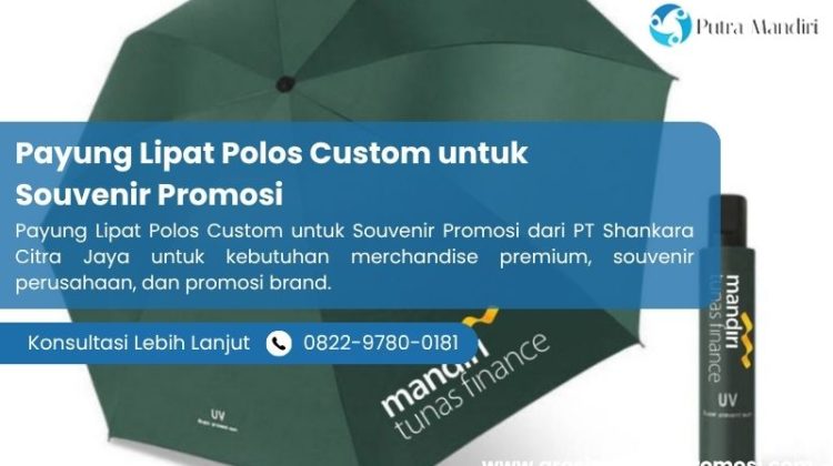 Payung Lipat Polos Custom untuk Souvenir Promosi