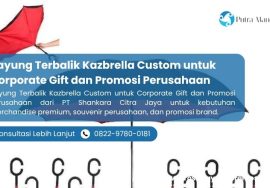 Payung Terbalik Kazbrella Custom untuk Corporate Gift dan Promosi Perusahaan
