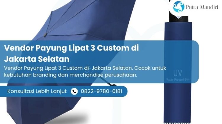 Vendor Payung Lipat 3 Custom di Jakarta Selatan