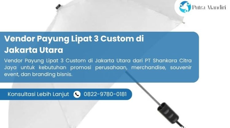 Vendor Payung Lipat 3 Custom di Jakarta Utara